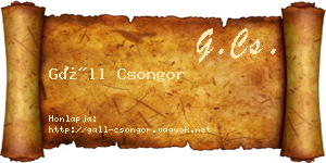 Gáll Csongor névjegykártya