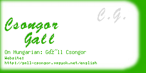 csongor gall business card